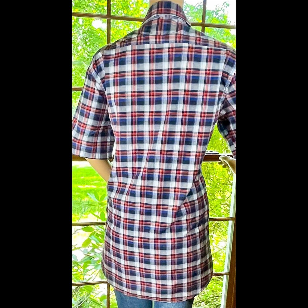 ▪️NO RETREAT▪️'BEN' White Plaid Button Down Shirt - Picture 2 of 7